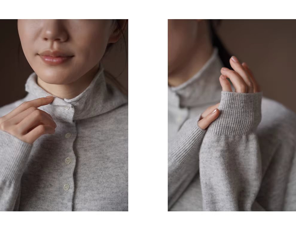 清冷柔霧敲細60s羊毛混紡立領紐扣設計開門襟通勤毛衣女,清冷柔霧敲細60s羊毛混紡立領紐扣設計開門襟通勤毛衣女,HBEW1136,清冷柔霧敲細60s羊毛混紡立領紐扣設計開門襟通勤毛衣女,排扣立領,羊毛100%