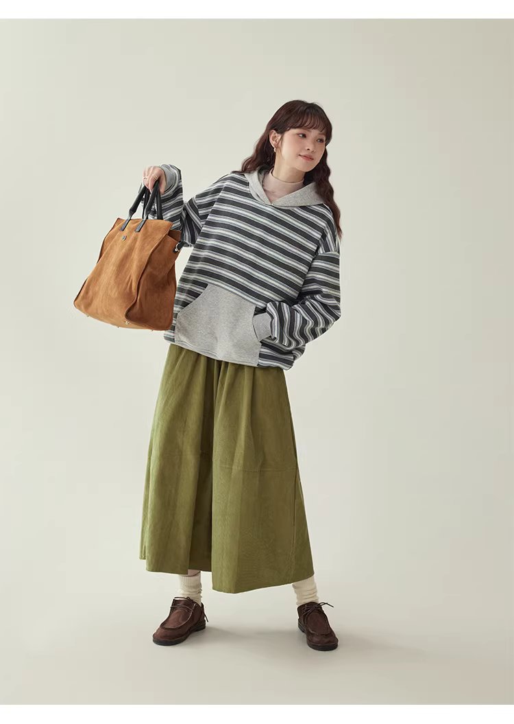 卡其綠燈芯絨高腰半身裙女25冬季新款純棉a字中長裙,卡其綠燈芯絨高腰半身裙女25冬季新款純棉a字中長裙,HBEW2032,卡其綠燈芯絨高腰半身裙女25冬季新款純棉a字中長裙,A字裙型,燈芯絨