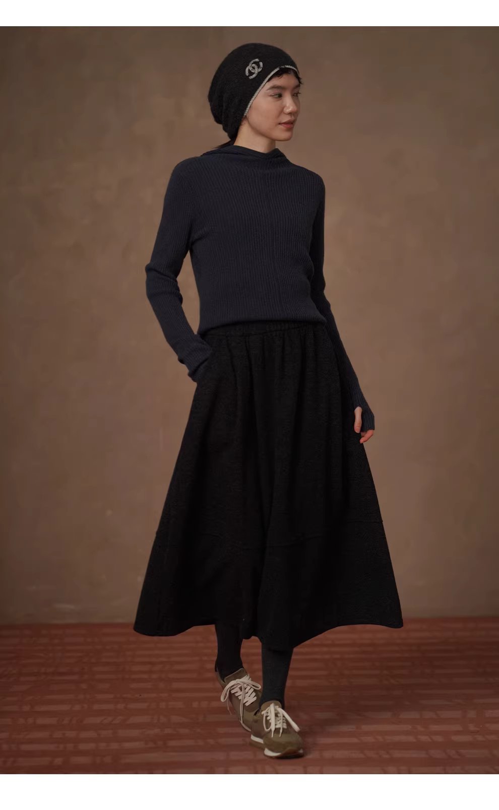 暖冬日常加厚呢料黃金分割剪裁鬆緊高腰顯瘦A字半身裙女,暖冬日常加厚呢料黃金分割剪裁鬆緊高腰顯瘦A字半身裙女,HBEW2033,暖冬日常加厚呢料黃金分割剪裁鬆緊高腰顯瘦A字半身裙女,高腰腿長,毛呢面料