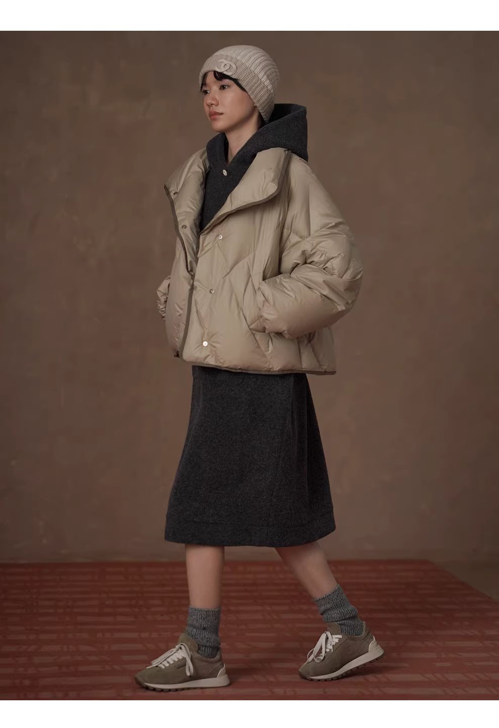 梨形友善羊毛混紡長直筒遮肉顯瘦連帽休閒百搭洋裝,梨形友善羊毛混紡長直筒遮肉顯瘦連帽休閒百搭洋裝,HBEW7064,梨形友善羊毛混紡長直筒遮肉顯瘦連帽休閒百搭洋裝,連帽洋裝,親膚保暖