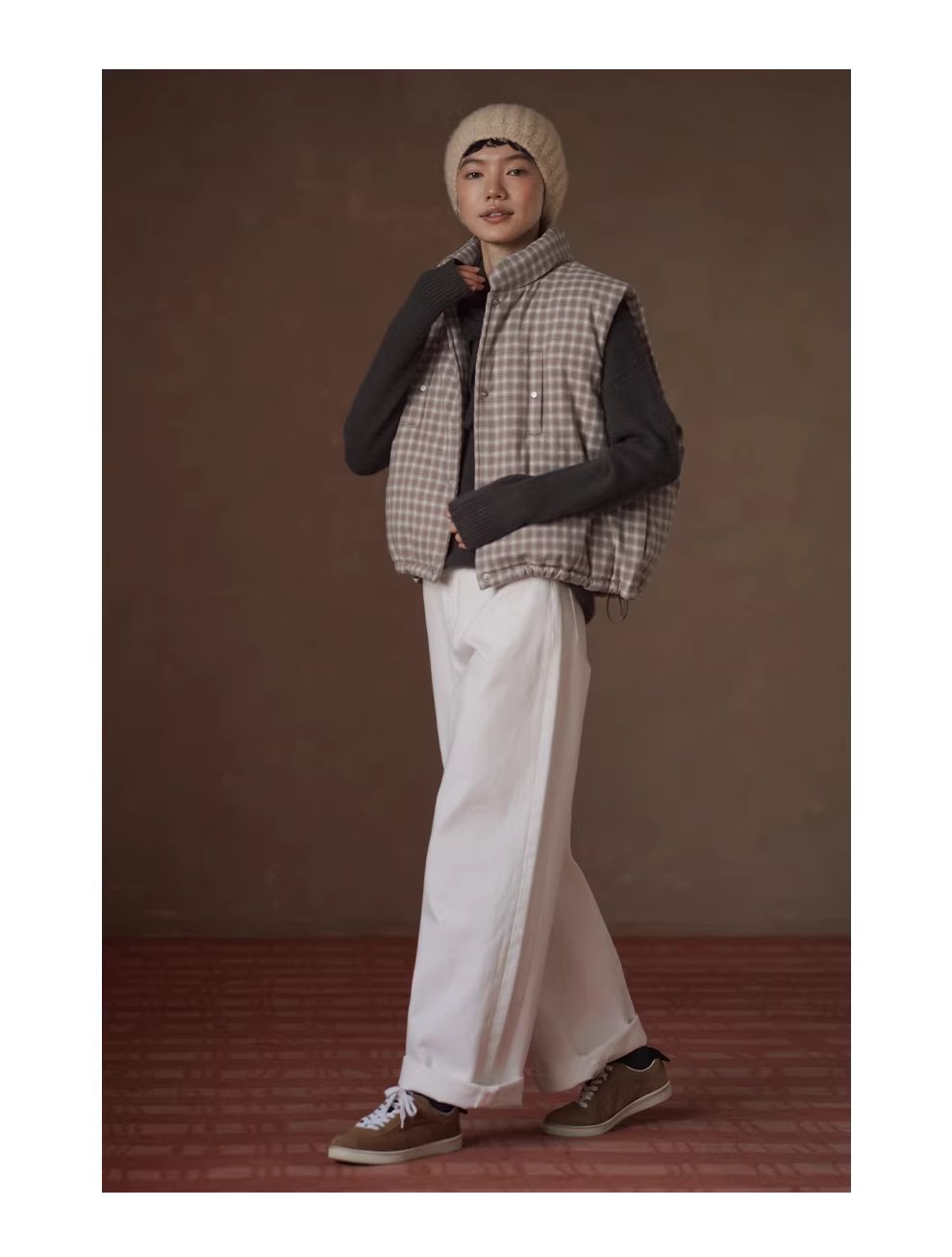 清新韓女格紋時髦疊穿保暖棉服立領短款寬鬆顯瘦馬甲女,清新韓女格紋時髦疊穿保暖棉服立領短款寬鬆顯瘦馬甲女,HBEW5123,清新韓女格紋時髦疊穿保暖棉服立領短款寬鬆顯瘦馬甲女,清新格紋,細節滿分