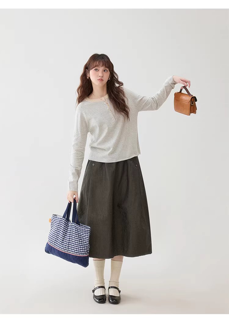 復古蕾絲鬆緊腰口袋半身裙女春季新款百搭A字中長裙,復古蕾絲鬆緊腰口袋半身裙女春季新款百搭A字中長裙,HBFS2002,復古蕾絲鬆緊腰口袋半身裙女春季新款百搭A字中長裙,荷葉邊,舒適面料