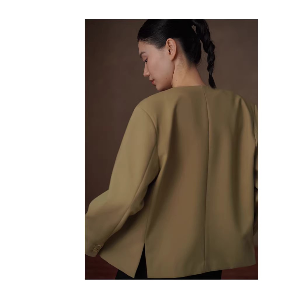 高階雅痞配色西裝ju顯白廓形寬鬆顯瘦不挑人通勤外套女,高階雅痞配色西裝ju顯白廓形寬鬆顯瘦不挑人通勤外套女,HBFS5002,高階雅痞配色西裝ju顯白廓形寬鬆顯瘦不挑人通勤外套女,一粒扣設計,抗皺面料