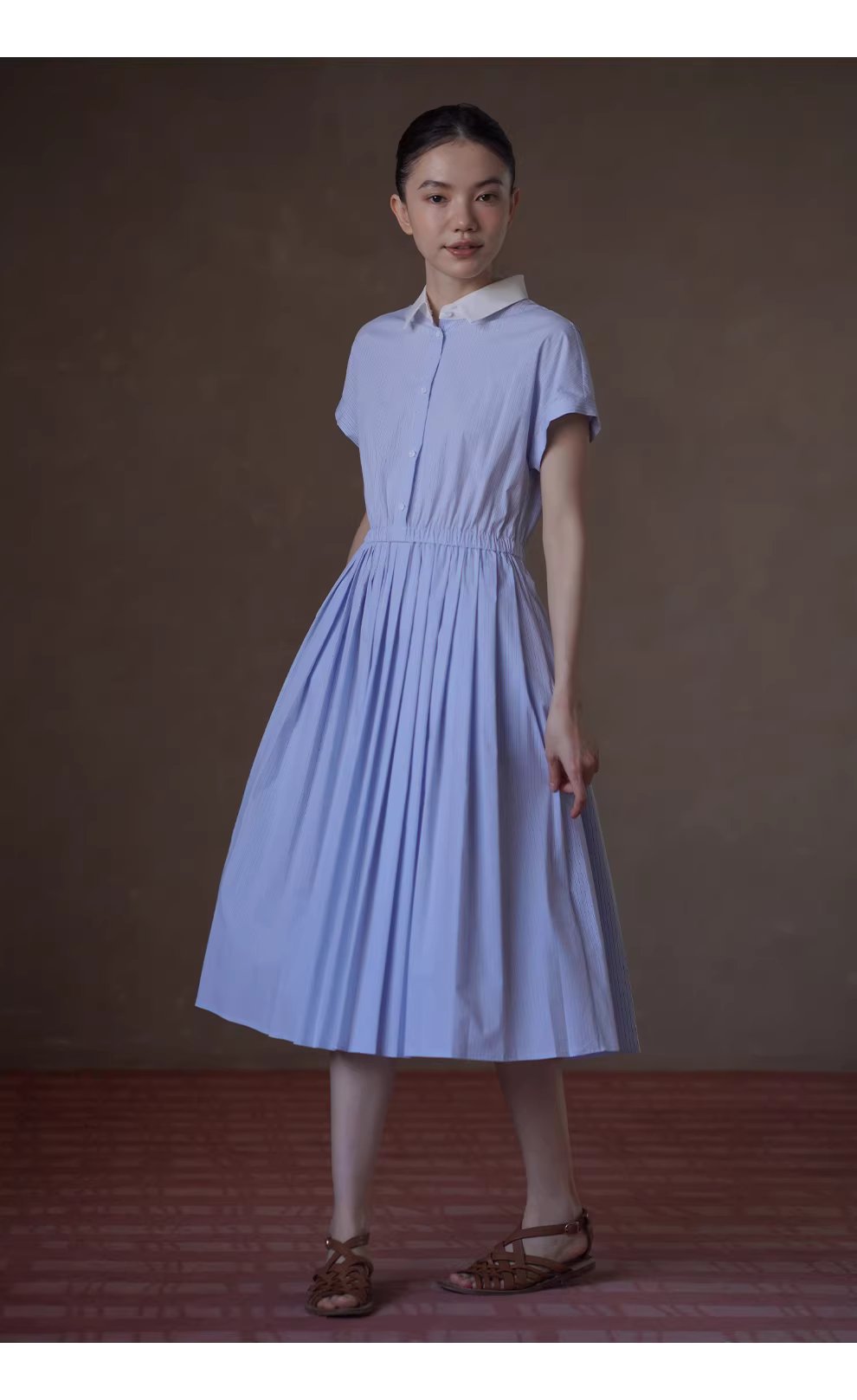 格林島嶼清新條紋洋裝親膚透氣撞色翻領收腰顯瘦洋裝,格林島嶼清新條紋洋裝親膚透氣撞色翻領收腰顯瘦洋裝,HBFS7008,格林島嶼清新條紋洋裝親膚透氣撞色翻領收腰顯瘦洋裝,軟糯親膚,版型顯瘦