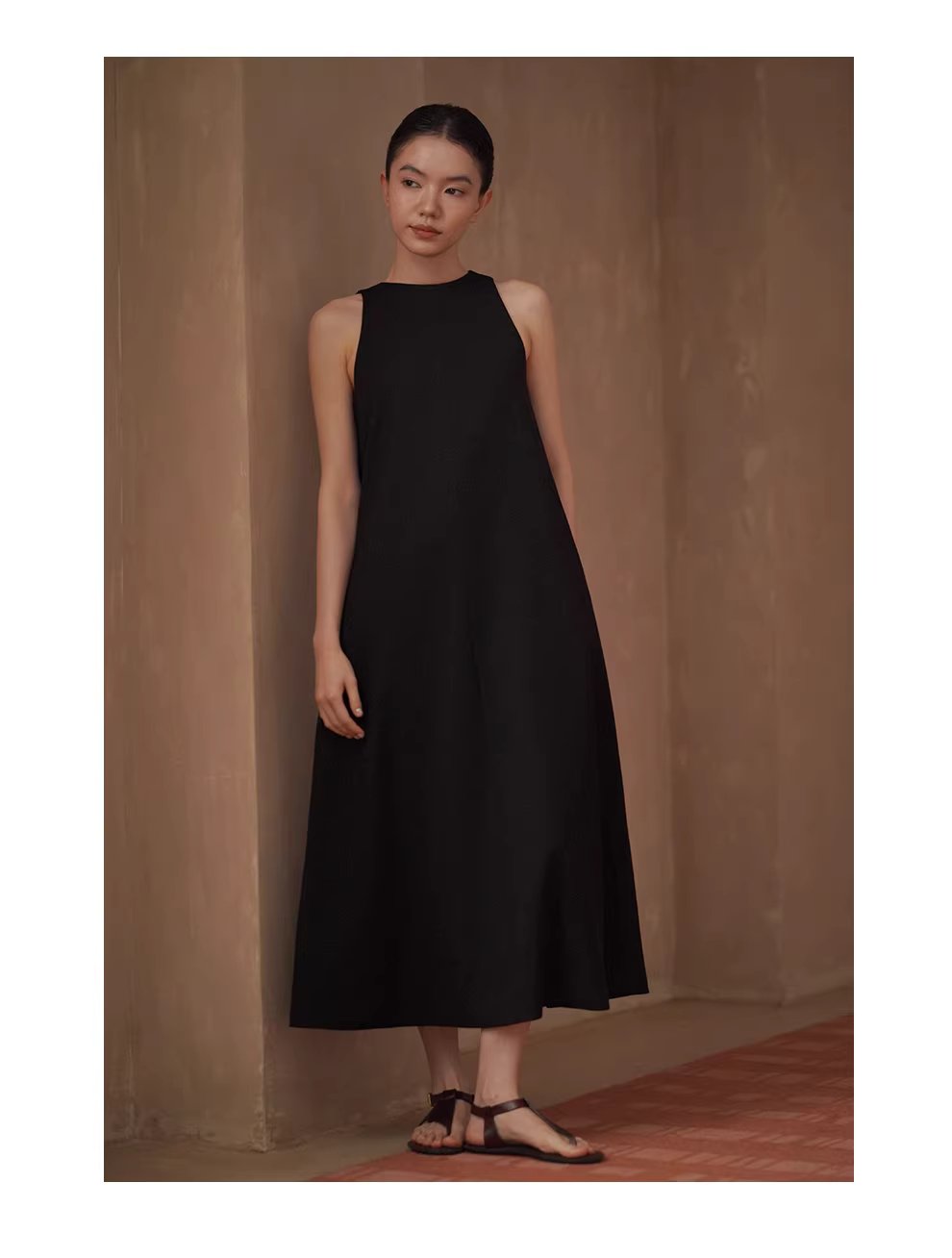 搖曳步履優雅A字顯瘦廓形圓領背心長款通勤垂感洋裝,搖曳步履優雅A字顯瘦廓形圓領背心長款通勤垂感洋裝,HBFS7009,搖曳步履優雅A字顯瘦廓形圓領背心長款通勤垂感洋裝,親膚舒適,簡約剪裁