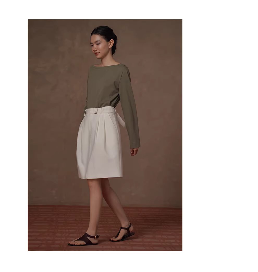 春日雲清爽實用半身裙顯瘦壓褶A子版型短版通勤裙,春日雲清爽實用半身裙顯瘦壓褶A子版型短版通勤裙,HBFS2004,春日雲清爽實用半身裙顯瘦壓褶A子版型短版通勤裙,鬆弛氛圍感,A字版修身