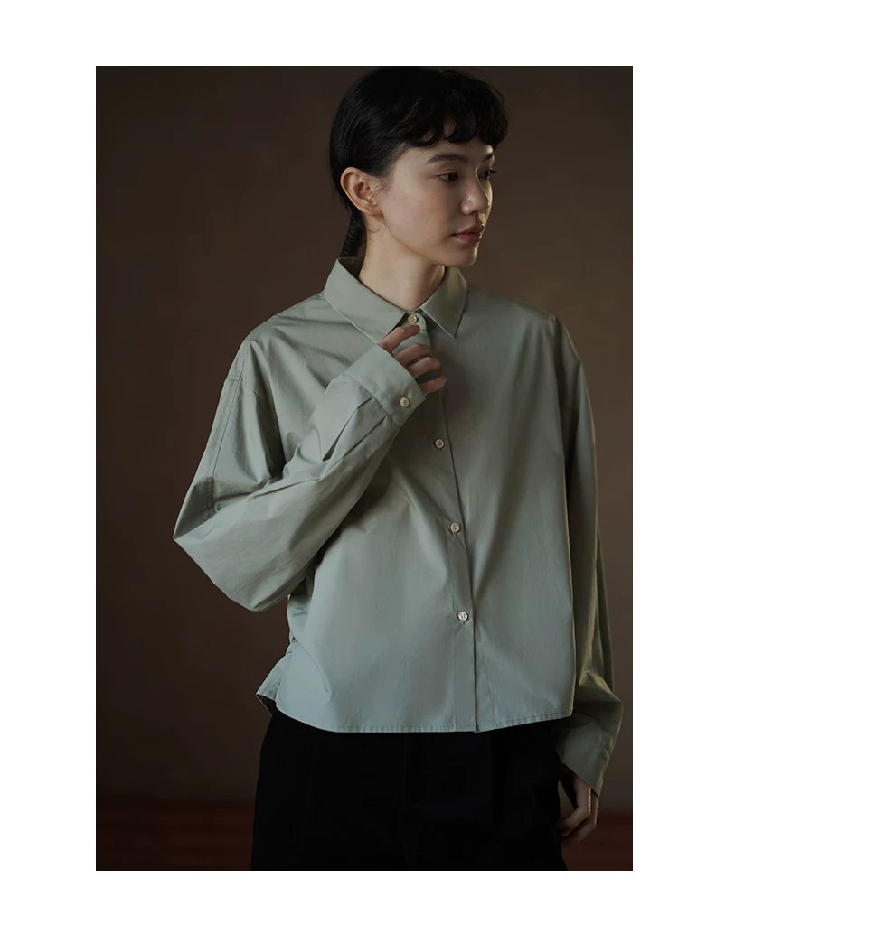 柔軟水洗100棉簡約寬鬆顯瘦抽褶收腰設計翻領通勤襯衫女,柔軟水洗100棉簡約寬鬆顯瘦抽褶收腰設計翻領通勤襯衫女,HBFS1032,柔軟水洗100棉簡約寬鬆顯瘦抽褶收腰設計翻領通勤襯衫女,透氣柔軟,抽褶立體