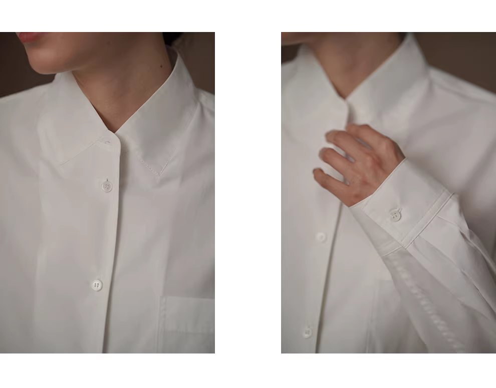 式復古回潮立領寬鬆H型顯瘦挺括好版型長袖疊穿襯衫女,式復古回潮立領寬鬆H型顯瘦挺括好版型長袖疊穿襯衫女,HBFS1037,式復古回潮立領寬鬆H型顯瘦挺括好版型長袖疊穿襯衫女,親膚透氣,版型修飾