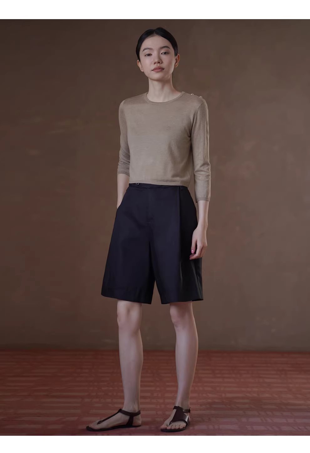 姐簡約俐落通勤五分褲透氣萊賽爾亞麻高腰寬鬆顯瘦褲子女,姐簡約俐落通勤五分褲透氣萊賽爾亞麻高腰寬鬆顯瘦褲子女,HBFS3014,姐簡約俐落通勤五分褲透氣萊賽爾亞麻高腰寬鬆顯瘦褲子女,透氣吸溼,自然垂墜