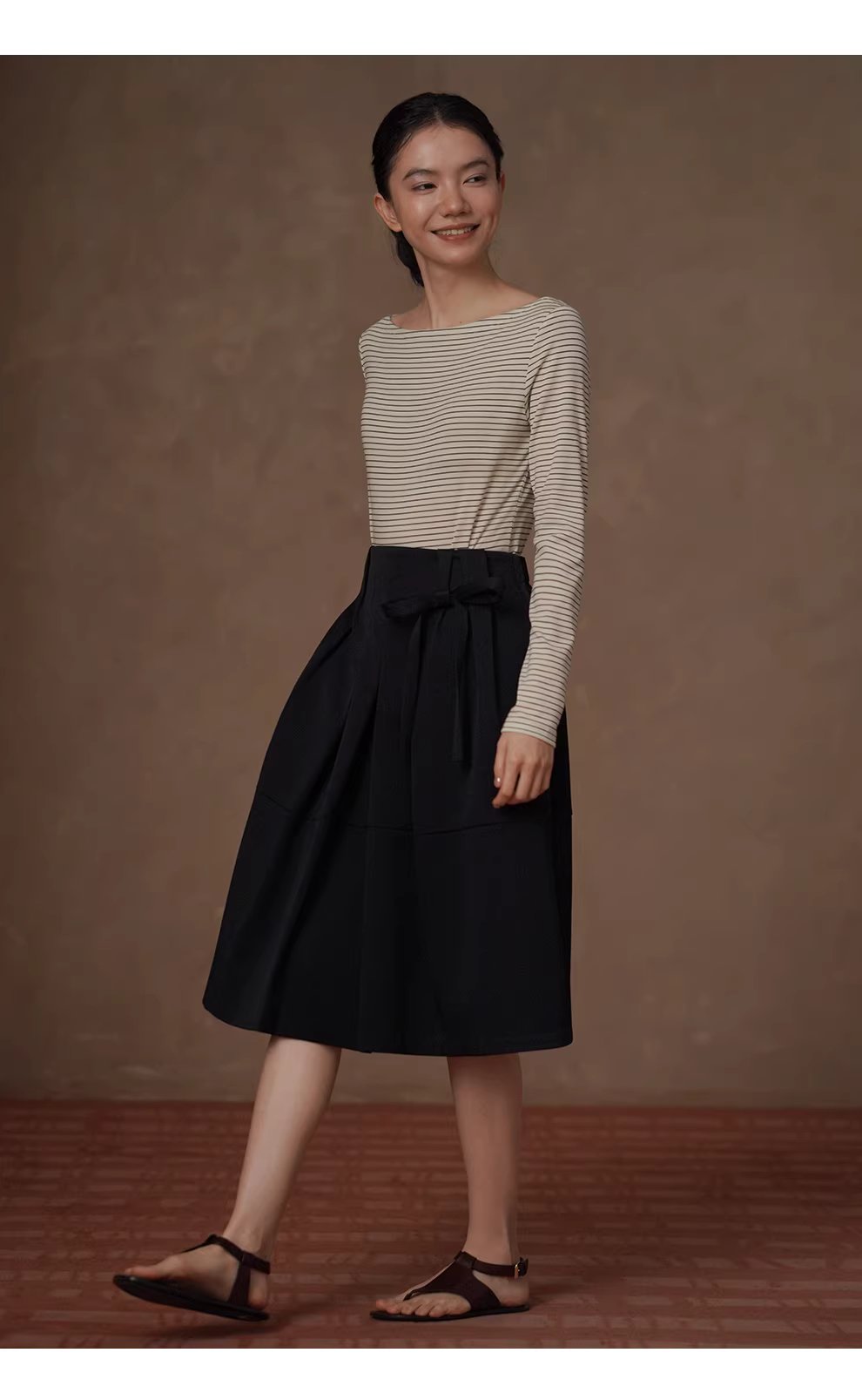 法式經典細條紋上衣氣質一字領正肩顯瘦長袖休閒百搭T恤,上衣,法式經典細條紋上衣氣質一字領正肩顯瘦長袖休閒百搭T恤,HBFS1065,法式經典細條紋上衣氣質一字領正肩顯瘦長袖休閒百搭T恤,彈性透氣