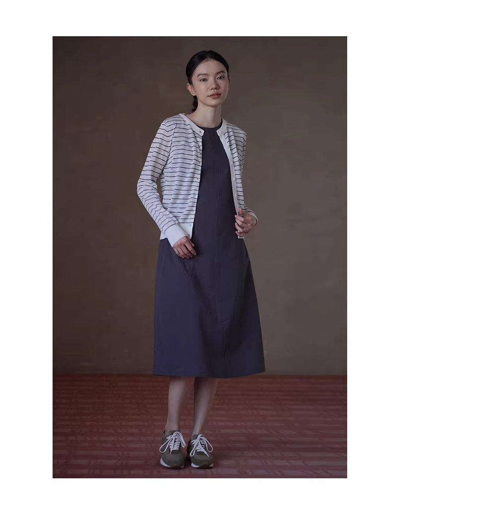 霧面霧面中線分割可調式收腰寬鬆直筒圓領無袖洋裝女,霧面霧面中線分割可調式收腰寬鬆直筒圓領無袖洋裝女,HBFS7034,霧面霧面中線分割可調式收腰寬鬆直筒圓領無袖洋裝女,耐磨抗皺,調節腰圍