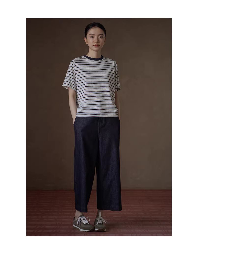 品質高棉丹寧直筒褲型修飾腿型寬鬆高腰顯瘦八分牛仔褲,品質高棉丹寧直筒褲型修飾腿型寬鬆高腰顯瘦八分牛仔褲,HBFS3021,品質高棉丹寧直筒褲型修飾腿型寬鬆高腰顯瘦八分牛仔褲,親膚透氣,直筒修飾