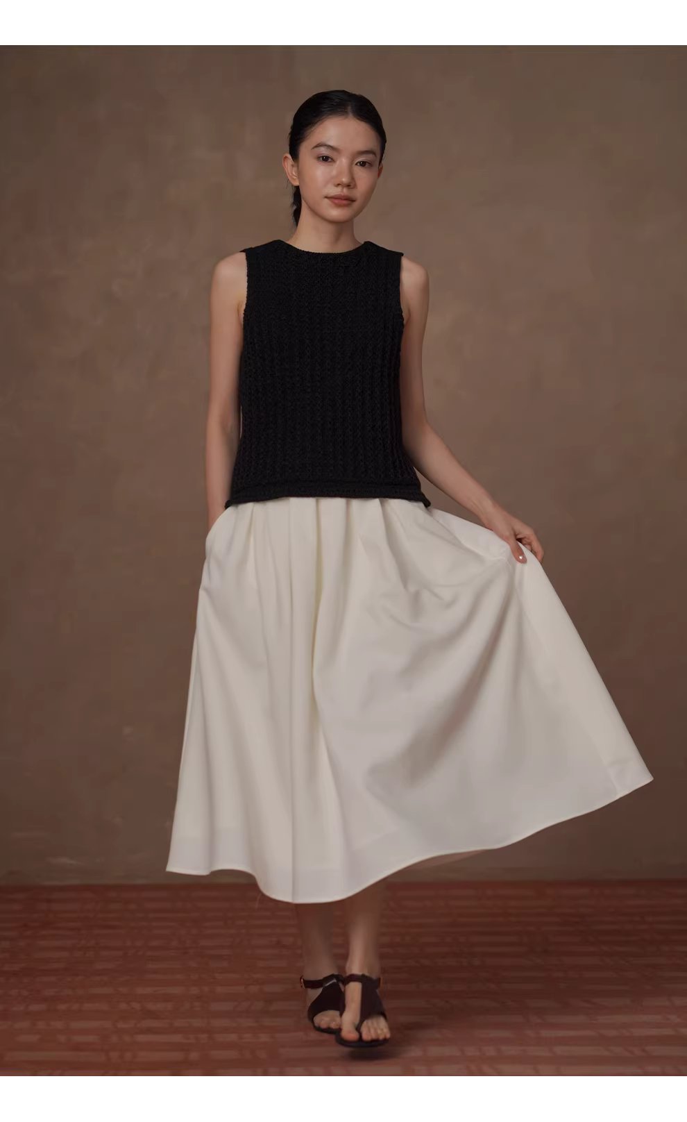 優雅小白花立體廓形顯瘦壓褶高腰蓬蓬通勤輕盈半身裙女,優雅小白花立體廓形顯瘦壓褶高腰蓬蓬通勤輕盈半身裙女,HBFS2015,優雅小白花立體廓形顯瘦壓褶高腰蓬蓬通勤輕盈半身裙女,舒適彈性,空氣感裙擺