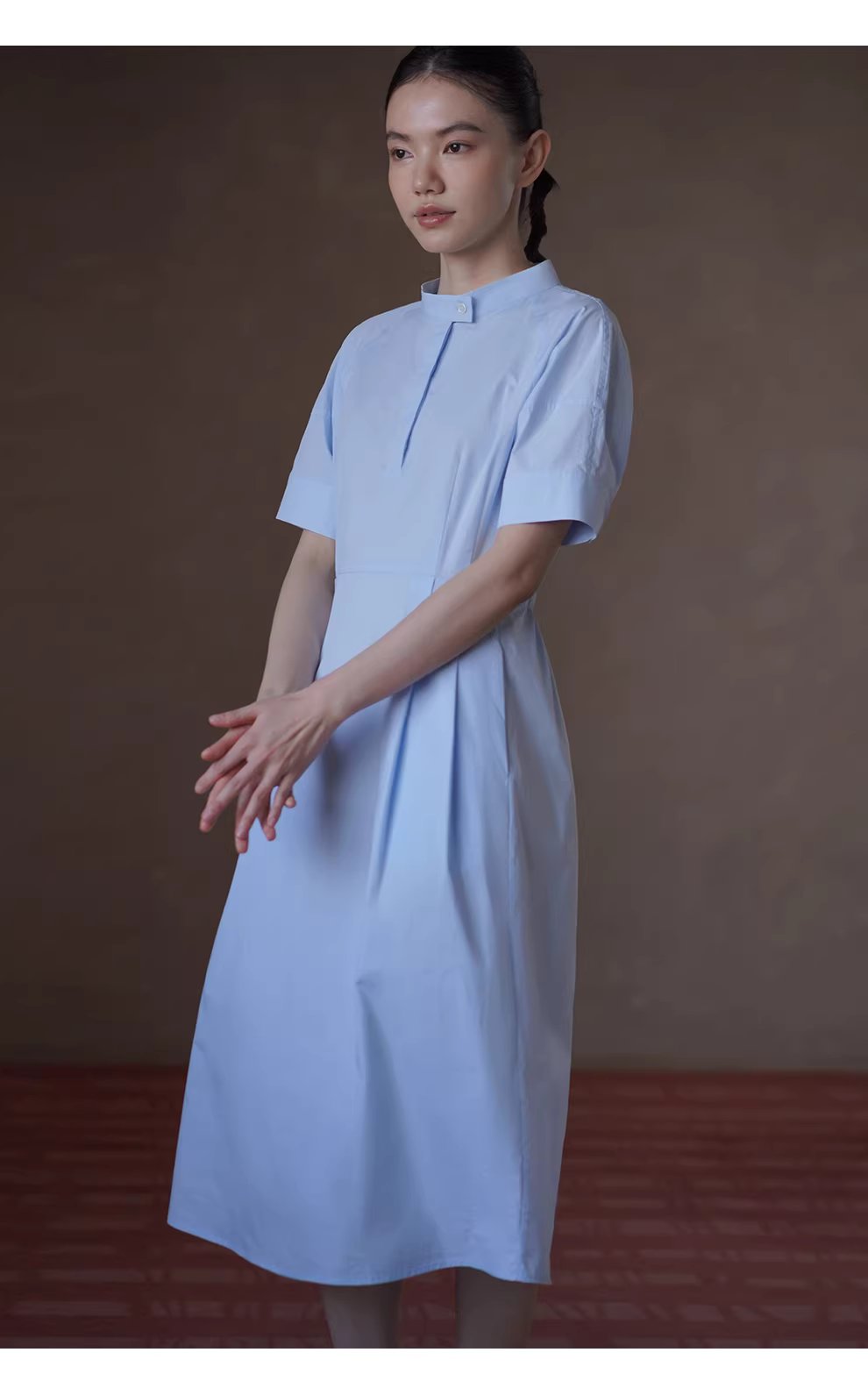 氧氣玻璃島洋裝親膚100棉收腰顯瘦飄帶立領通勤裙女,氧氣玻璃島洋裝親膚100棉收腰顯瘦飄帶立領通勤裙女,HBFS7037,氧氣玻璃島洋裝親膚100棉收腰顯瘦飄帶立領通勤裙女,純棉親膚,簡約日常