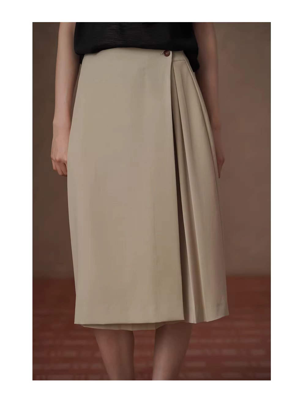 姐法式通勤一片圍裹式寬鬆直筒高腰不對稱壓褶顯瘦半身裙,姐法式通勤一片圍裹式寬鬆直筒高腰不對稱壓褶顯瘦半身裙,HBFS2018,姐法式通勤一片圍裹式寬鬆直筒高腰不對稱壓褶顯瘦半身裙,透氣舒適,版型顯瘦