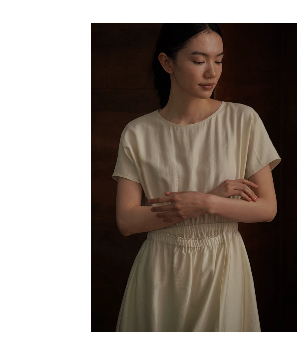 柔月光設計感纏繞式層次感鬆緊高腰圓領顯瘦洋裝女,柔月光設計感纏繞式層次感鬆緊高腰圓領顯瘦洋裝女,HBFS7044,柔月光設計感纏繞式層次感鬆緊高腰圓領顯瘦洋裝女,天絲涼感,腰腹鬆緊