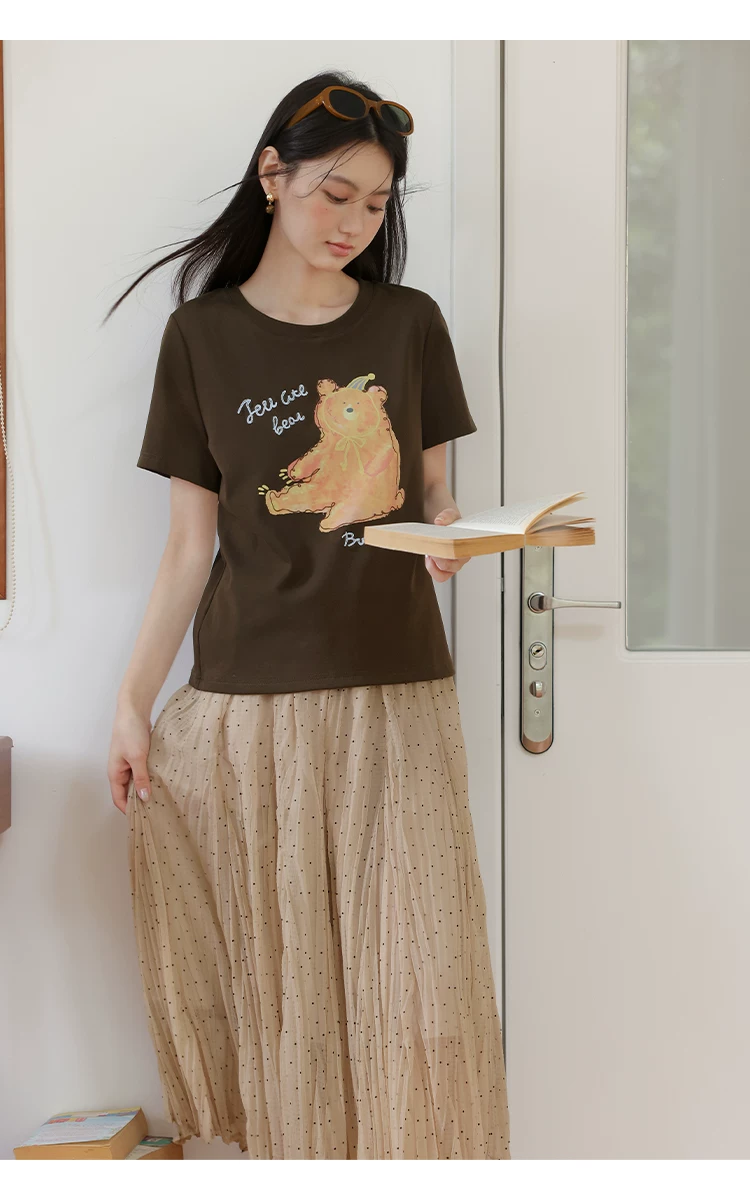 大尺碼夏日短袖T恤女2026新款咖啡色小熊印花巨好看減齡上衣,大尺碼夏日短袖T恤女2026新款咖啡色小熊印花巨好看減齡上衣,HBFS1300,大尺碼夏日短袖T恤女2026新款咖啡色小熊印花巨好看減齡上衣,中大尺碼,童趣印花