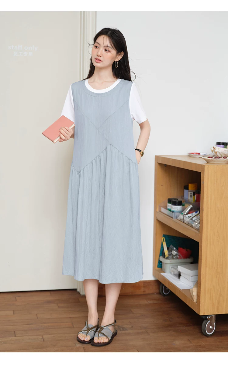 假兩件短袖小眾不撞洋裝女夏2026新款胖mm大尺碼絕美裙子,假兩件短袖小眾不撞洋裝女夏2026新款胖mm大尺碼絕美裙子,HBFS7159,假兩件短袖小眾不撞洋裝女夏2026新款胖mm大尺碼絕美裙子,中大尺碼,拼接造型
