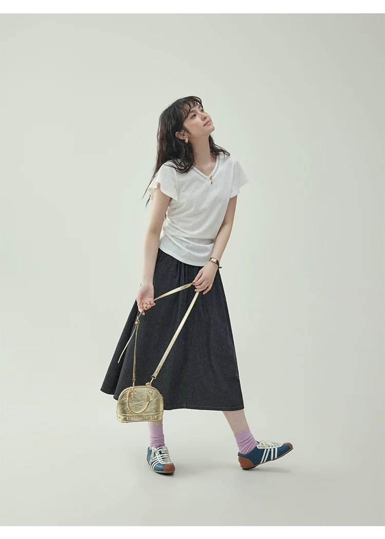 鏤空v領收腰弧形T恤女夏季新款時尚短袖上衣,鏤空v領收腰弧形T恤女夏季新款時尚短袖上衣,HBFS1360,鏤空v領收腰弧形T恤女夏季新款時尚短袖上衣,簍空透膚,腰間抓褶
