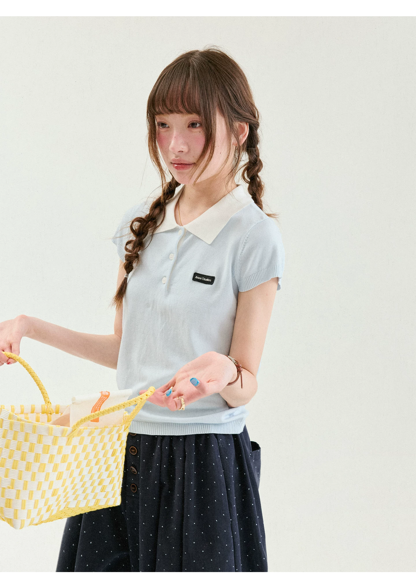 撞色翻領短版萊賽爾針織衫女夏季新款小蓋袖上衣,撞色翻領短版萊賽爾針織衫女夏季新款小蓋袖上衣,HBFS1371,撞色翻領短版萊賽爾針織衫女夏季新款小蓋袖上衣,撞色翻領,天絲100%