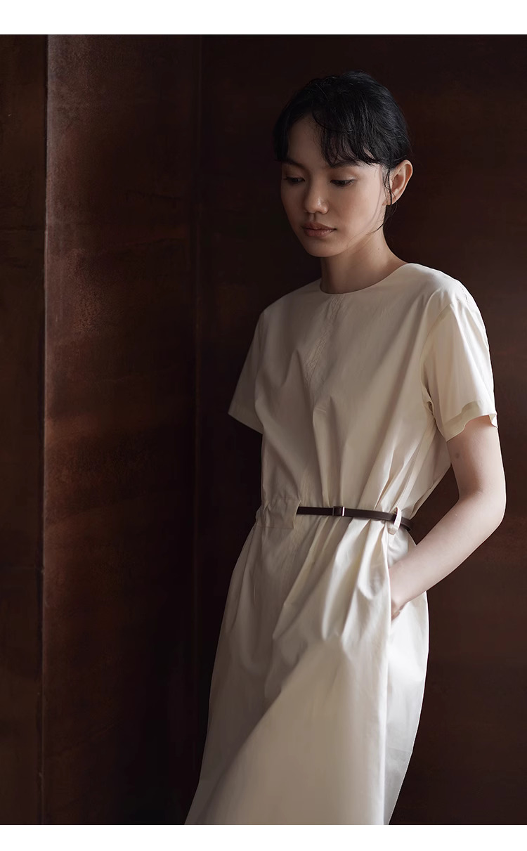 心選氛圍洋裝水洗100棉拼接腰帶設計短袖寬鬆顯瘦裙子,心選氛圍洋裝水洗100棉拼接腰帶設計短袖寬鬆顯瘦裙子,HBES7201,心選氛圍洋裝水洗100棉拼接腰帶設計短袖寬鬆顯瘦裙子,簡約大方,腰帶設計