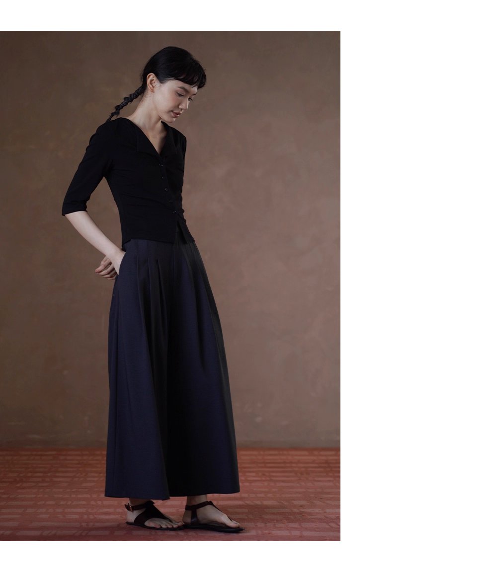 無痛顯瘦神褲綿羊毛萊賽爾混紡爽垂A字闊腿遮肉通勤長褲