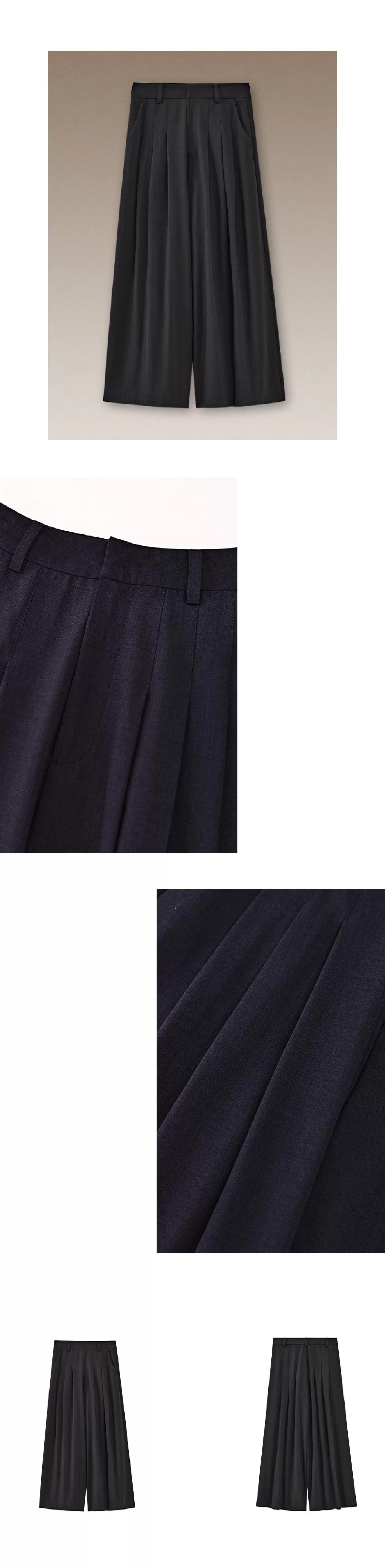 無痛顯瘦神褲綿羊毛萊賽爾混紡爽垂A字闊腿遮肉通勤長褲