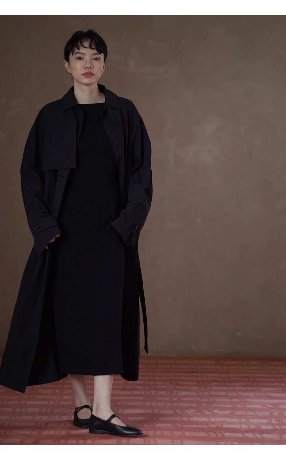 秋日安全感風衣經典基本款寬鬆顯瘦長款通勤簡約外套女