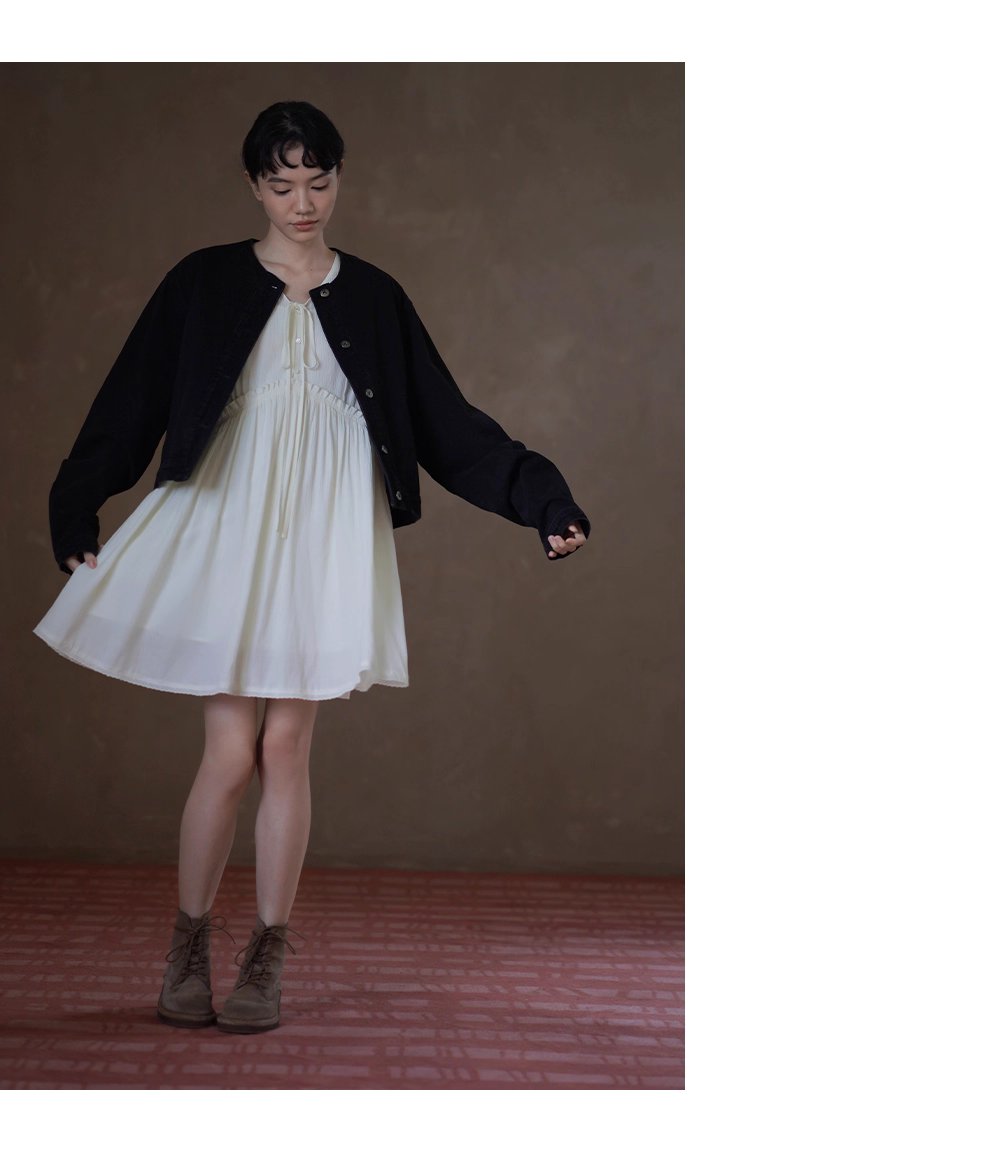 秋來雲雀飄逸洋裝顯瘦V領帶高腰拼接法式浪漫裙女