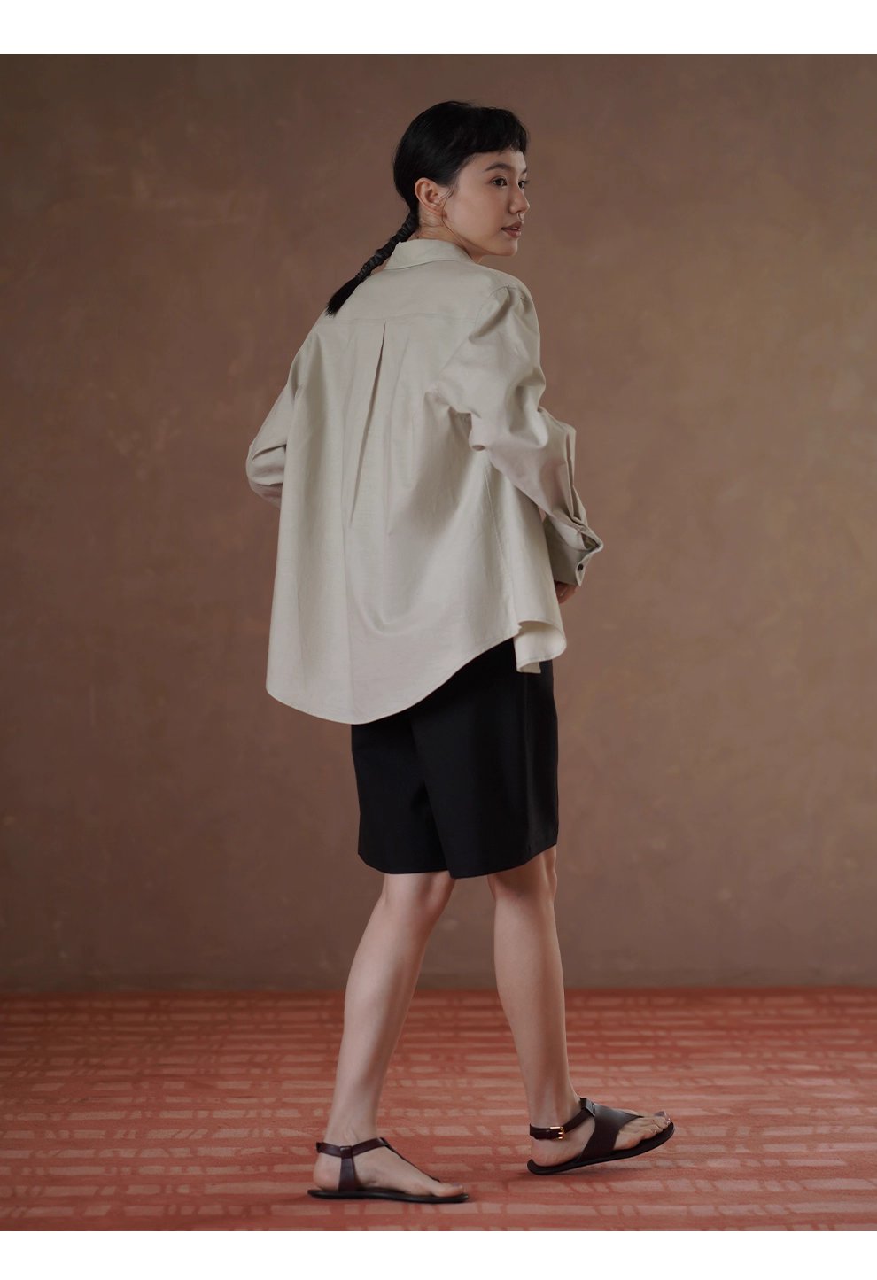 基本款日常襯衫多穿實用型寬鬆通勤顯瘦長袖百搭上衣女