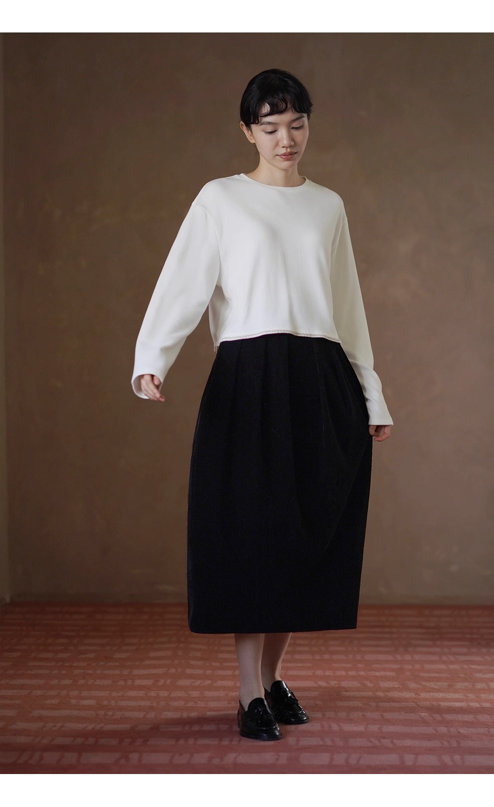 優雅絲絨古典主義立體飽滿花苞顯瘦高腰氣質通勤裙