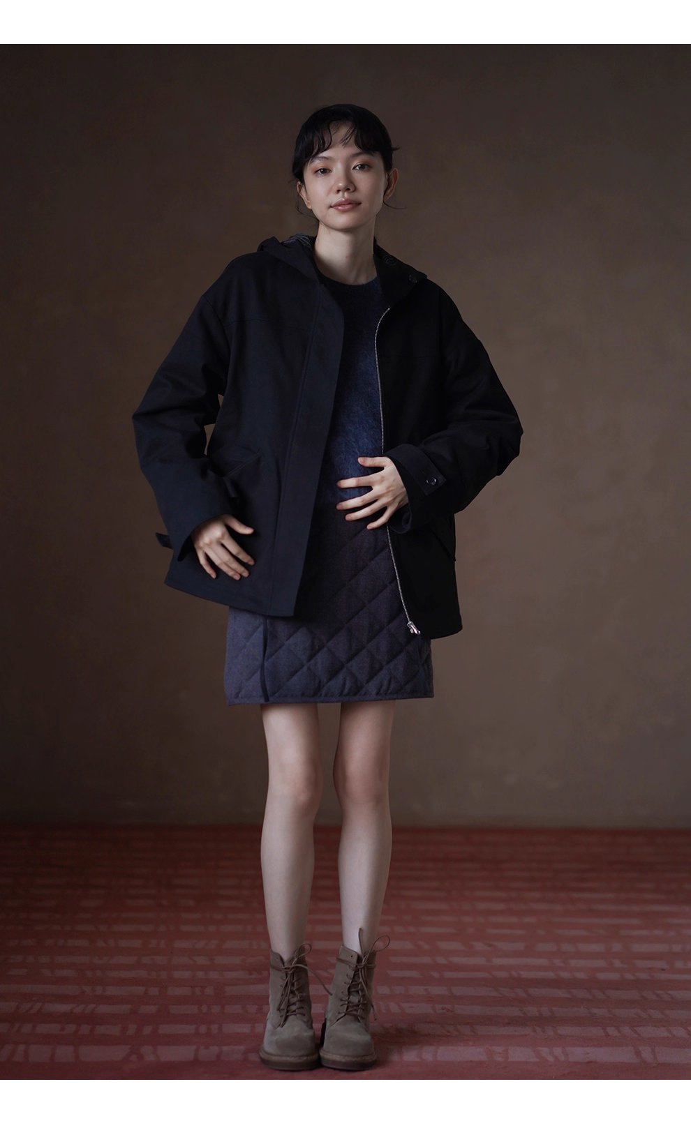 灰調菱格絎棉薄呢半身裙保暖百搭高腰A字顯瘦通勤短裙女,灰調菱格絎棉薄呢半身裙保暖百搭高腰A字顯瘦通勤短裙女,HBEW2020,灰調菱格絎棉薄呢半身裙保暖百搭高腰A字顯瘦通勤短裙女,菱格車線,五分裙長