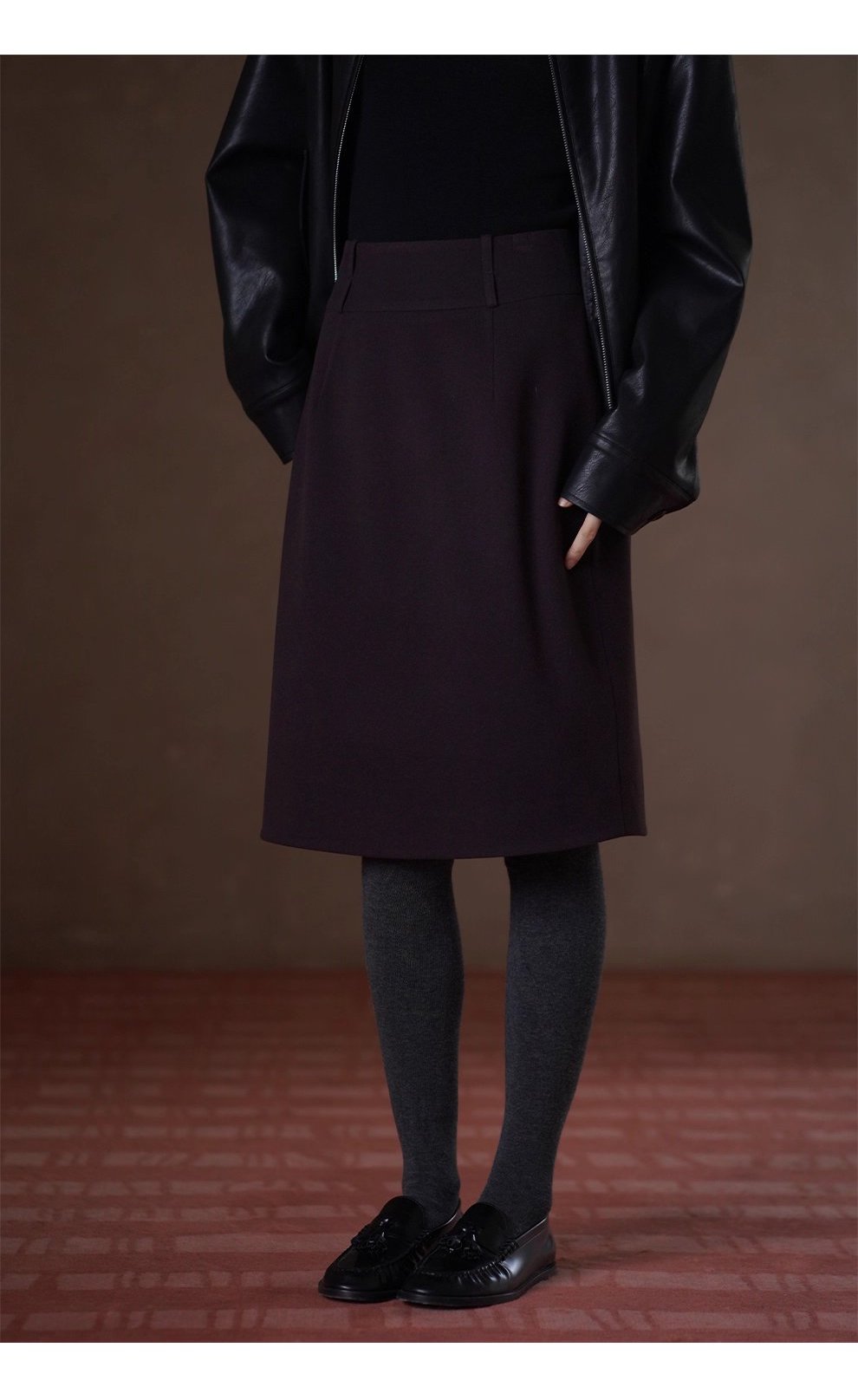 出彩配色優雅穿搭班身親高腰直筒通勤顯瘦寬腰頭裙女,出彩配色優雅穿搭班身親高腰直筒通勤顯瘦寬腰頭裙女,HBEW2021,出彩配色優雅穿搭班身親高腰直筒通勤顯瘦寬腰頭裙女,高腰顯瘦,毛呢面料