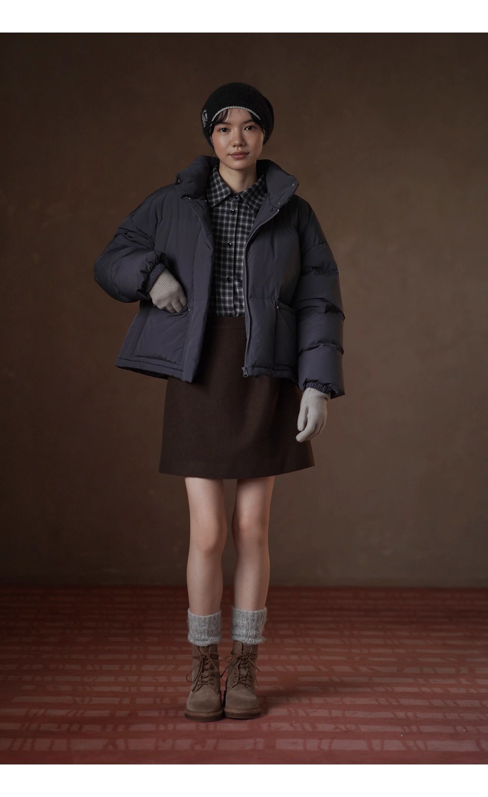 搭配公式含羊毛呢料A字後牛筋鬆緊高腰顯瘦短款半身裙女,搭配公式含羊毛呢料A字後牛筋鬆緊高腰顯瘦短款半身裙女,HBEW2024,搭配公式含羊毛呢料A字後牛筋鬆緊高腰顯瘦短款半身裙女,A字裙型,羊毛混紡