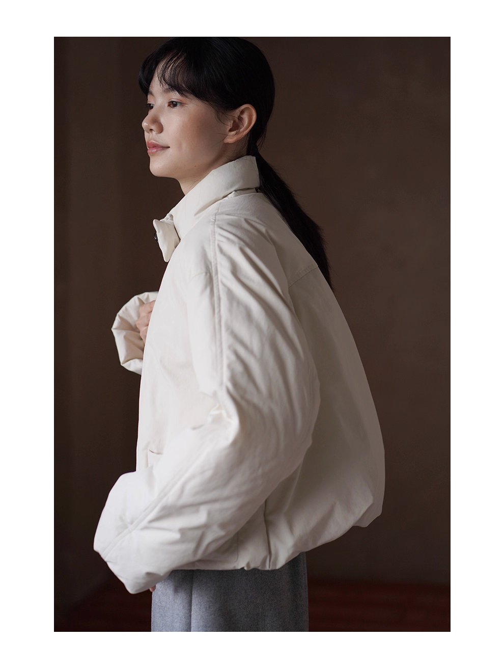 高品質高密防風羽絨衣立領保暖短款新國標90白鴨絨外套,高品質高密防風羽絨衣立領保暖短款新國標90白鴨絨外套,HBEW5098,高品質高密防風羽絨衣立領保暖短款新國標90白鴨絨外套,立領防風,白鴨絨