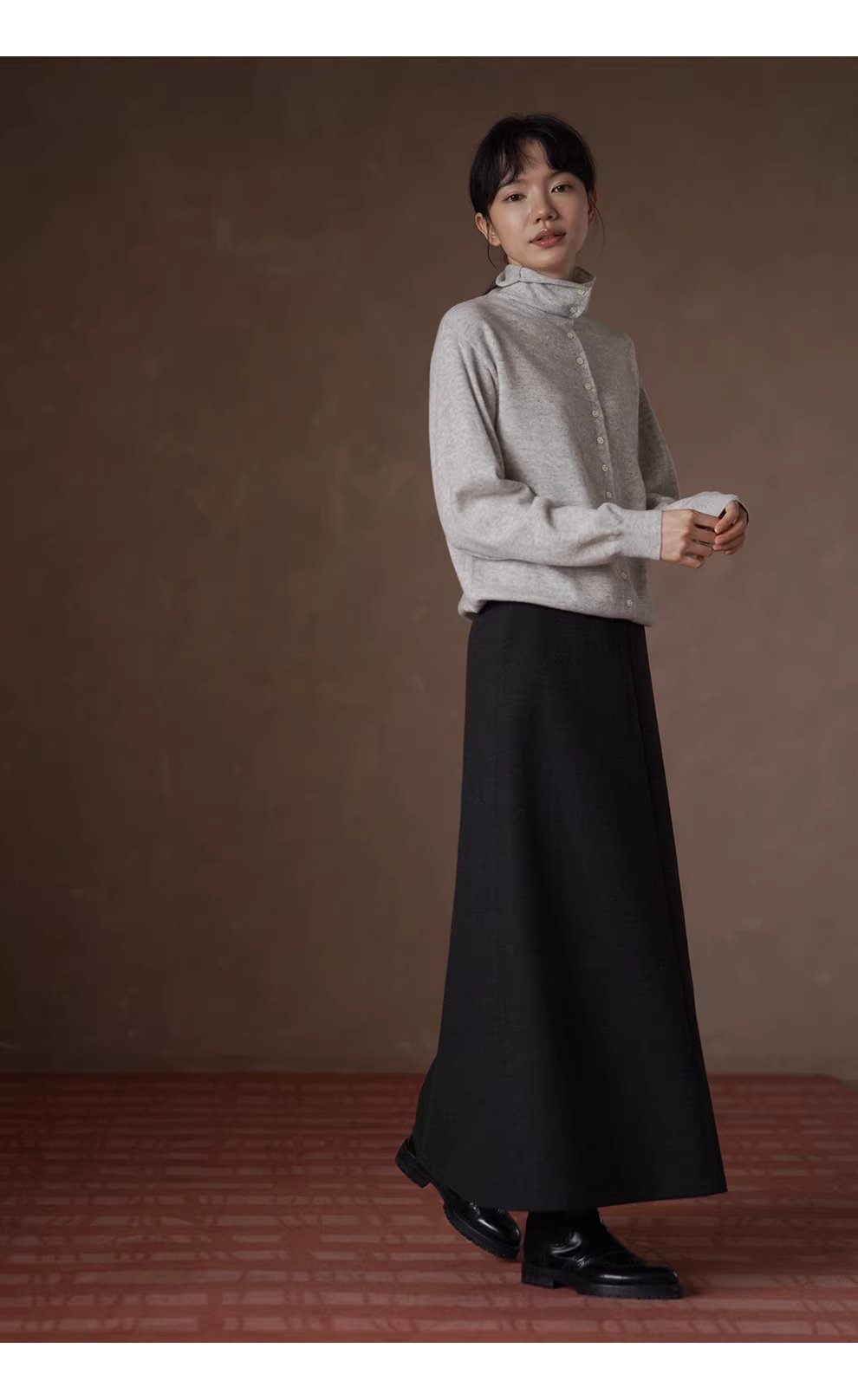 清冷柔霧敲細60s羊毛混紡立領紐扣設計開門襟通勤毛衣女,清冷柔霧敲細60s羊毛混紡立領紐扣設計開門襟通勤毛衣女,HBEW1136,清冷柔霧敲細60s羊毛混紡立領紐扣設計開門襟通勤毛衣女,排扣立領,羊毛100%