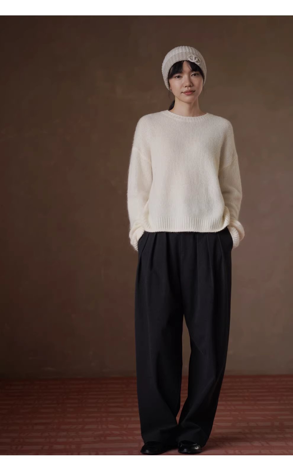 雪落的聲音羊駝絨羊毛馬海毛混紡柔軟蓬鬆寬鬆圓領毛衣,雪落的聲音羊駝絨羊毛馬海毛混紡柔軟蓬鬆寬鬆圓領毛衣,HBEW1138,雪落的聲音羊駝絨羊毛馬海毛混紡柔軟蓬鬆寬鬆圓領毛衣,簡約質感,羊毛混紡