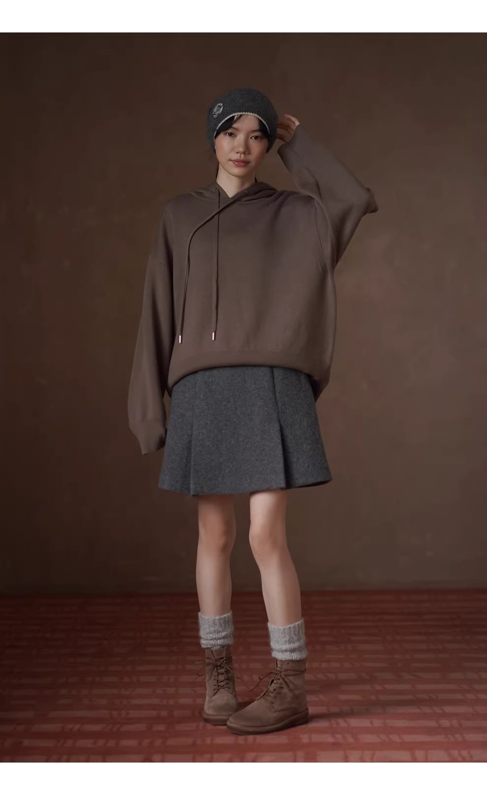 遠紅外線升溫科技纖維可機洗立體連帽寬鬆針織顯瘦上衣女,遠紅外線升溫科技纖維可機洗立體連帽寬鬆針織顯瘦上衣女,HBEW1140,遠紅外線升溫科技纖維可機洗立體連帽寬鬆針織顯瘦上衣女,連帽抽繩,舒適面料