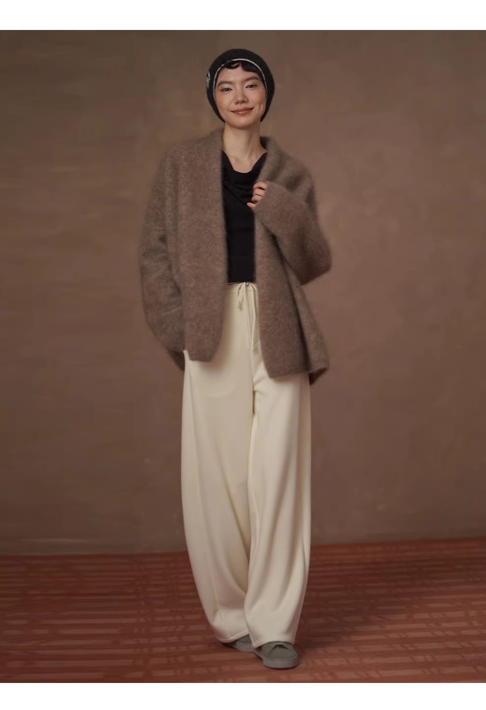 素描畫室鬆弛感蕩領長袖套裝軟糯顯瘦大裙擺通勤半裙女,素描畫室鬆弛感蕩領長袖套裝軟糯顯瘦大裙擺通勤半裙女,HBEW7062,素描畫室鬆弛感蕩領長袖套裝軟糯顯瘦大裙擺通勤半裙女,兩件式套裝,蕩領設計