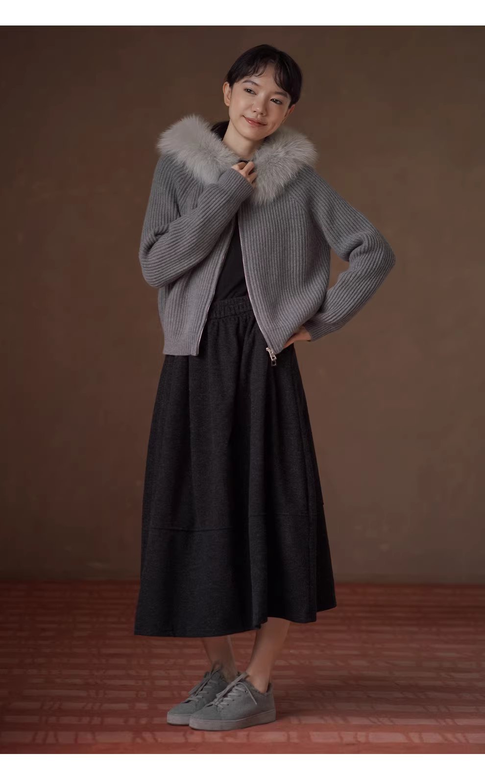 暖冬日常加厚呢料黃金分割剪裁鬆緊高腰顯瘦A字半身裙女,暖冬日常加厚呢料黃金分割剪裁鬆緊高腰顯瘦A字半身裙女,HBEW2033,暖冬日常加厚呢料黃金分割剪裁鬆緊高腰顯瘦A字半身裙女,高腰腿長,毛呢面料