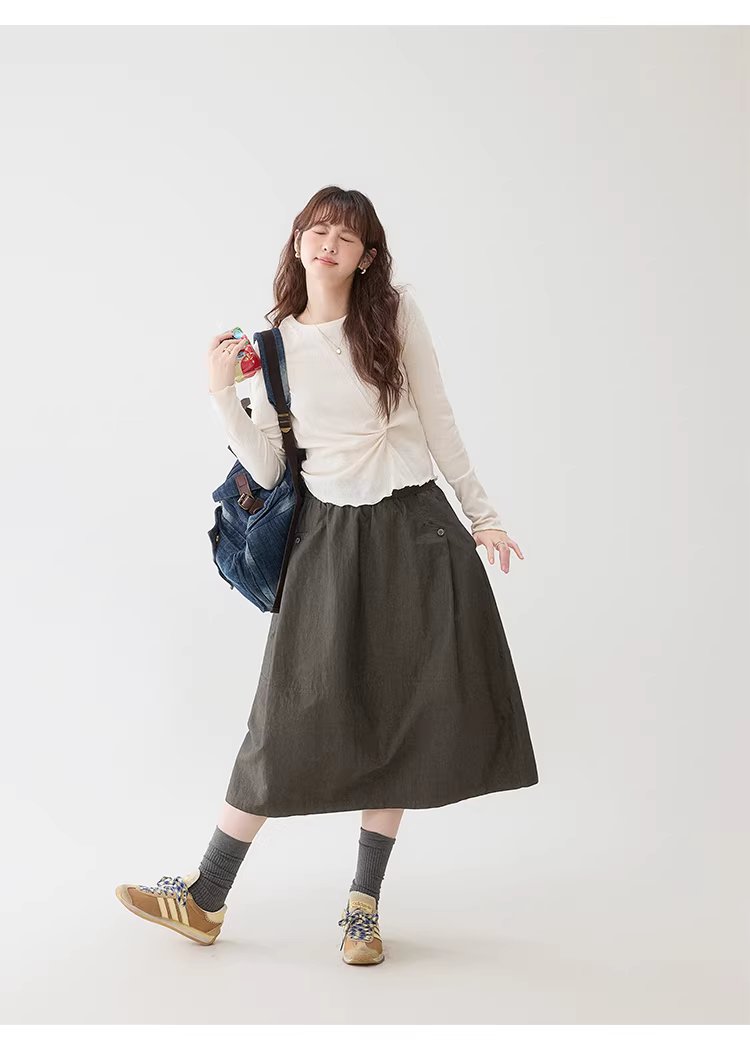 肌理感純色扭結修身T恤女春季新款蕾絲長袖上衣,肌理感純色扭結修身T恤女春季新款蕾絲長袖上衣,HBFS1002,肌理感純色扭結修身T恤女春季新款蕾絲長袖上衣,扭結設計,舒適面料