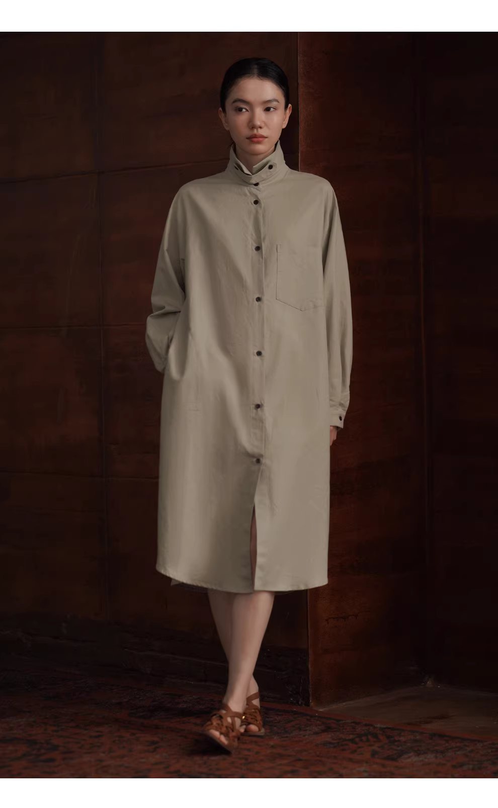日常友善清透亞麻棉混紡襯衫領寬鬆H版型腰帶通勤洋裝,日常友善清透亞麻棉混紡襯衫領寬鬆H版型腰帶通勤洋裝,HBFS7003,日常友善清透亞麻棉混紡襯衫領寬鬆H版型腰帶通勤洋裝,通勤俐落,棉麻材質