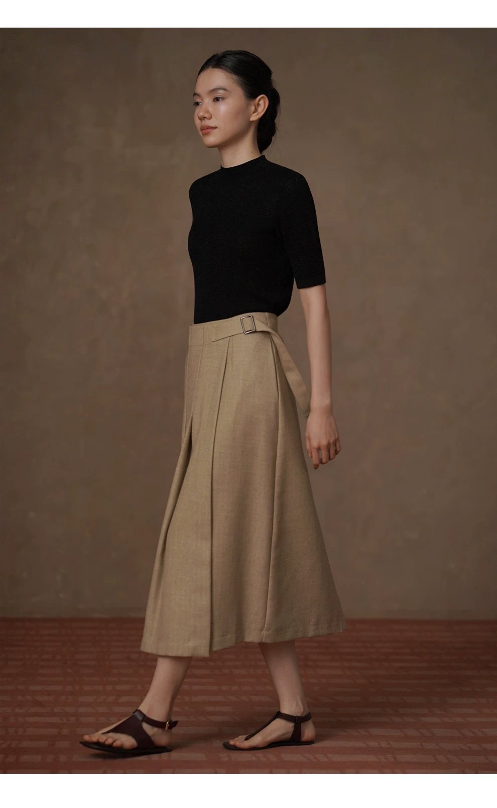 春意濃A字高腰半身裙高支高密挺括立體壓褶顯瘦學院裙,春意濃A字高腰半身裙高支高密挺括立體壓褶顯瘦學院裙,HBFS2007,春意濃A字高腰半身裙高支高密挺括立體壓褶顯瘦學院裙,抗皺耐磨,雅麻紋理