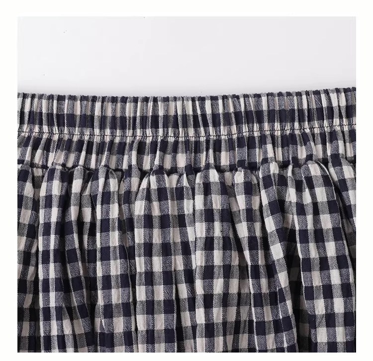 復古格紋飄逸純棉半身裙女夏季新款鬆緊腰中長裙,復古格紋飄逸純棉半身裙女夏季新款鬆緊腰中長裙,HBFS2014,復古格紋飄逸純棉半身裙女夏季新款鬆緊腰中長裙,復古格紋,全棉面料