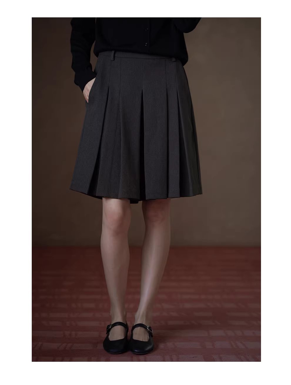 英倫學院氛圍立體百褶A字裙褲顯瘦高腰不挑人西裝短褲女,英倫學院氛圍立體百褶A字裙褲顯瘦高腰不挑人西裝短褲女,HBFS3024,英倫學院氛圍立體百褶A字裙褲顯瘦高腰不挑人西裝短褲女,日常百搭,俐落壓褶