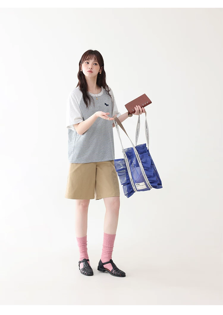 日繫條紋插肩袖小馬T恤女夏季新款寬鬆顯瘦上衣,HBFS1101,日繫條紋插肩袖小馬T恤女夏季新款寬鬆顯瘦上衣,橫紋設計,寬鬆舒適,插肩袖