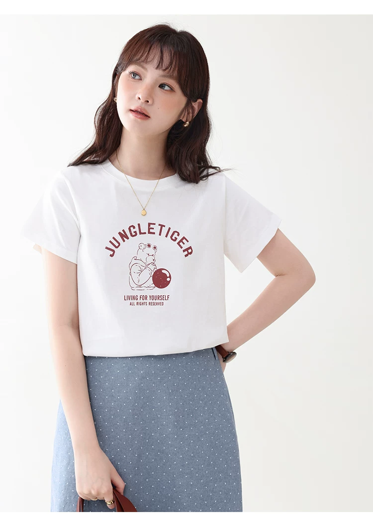 卡通印花寬鬆純棉短袖T恤女夏新款時尚百搭圓領上衣,卡通印花寬鬆純棉短袖T恤女夏新款時尚百搭圓領上衣,HBFS1114,卡通印花寬鬆純棉短袖T恤女夏新款時尚百搭圓領上衣,童趣印花,全棉面料