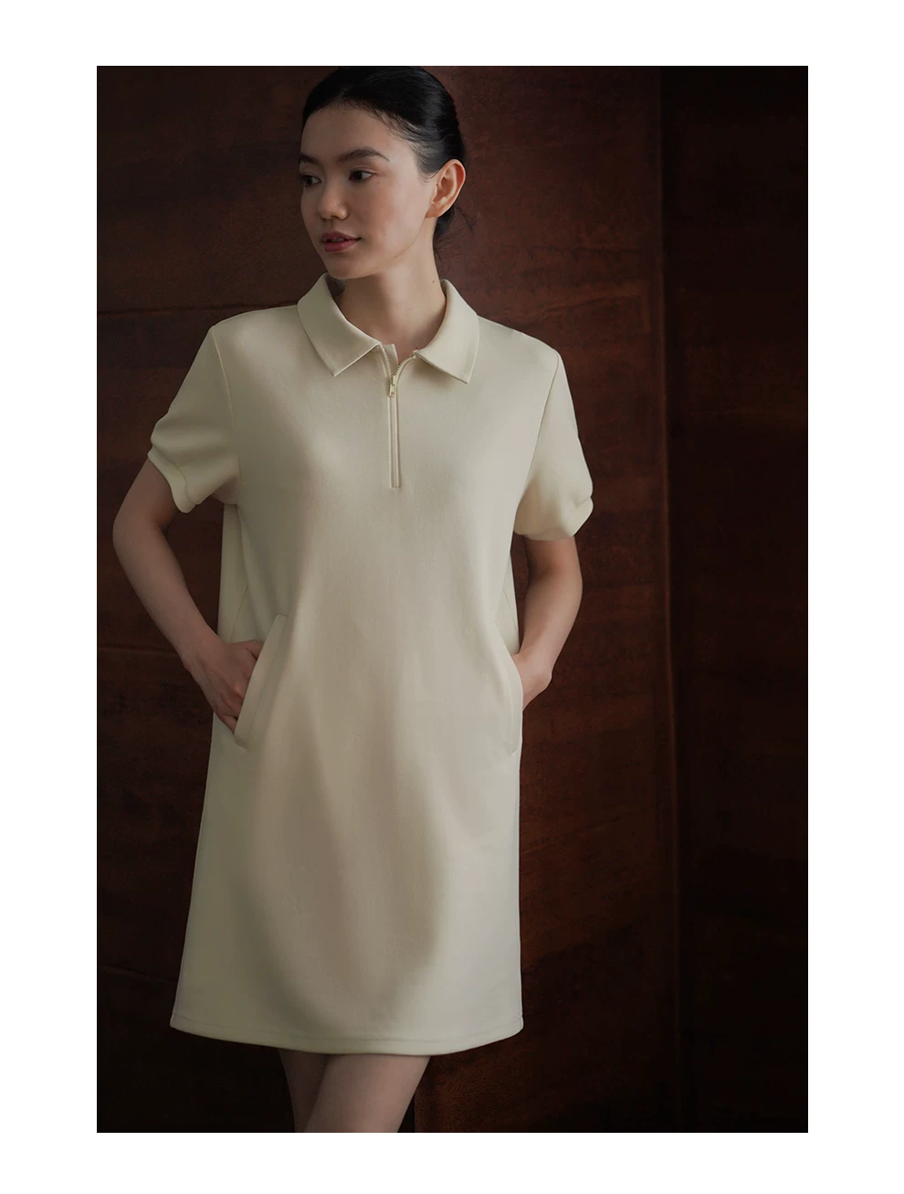 網球課堂經典Polo領直筒寬鬆顯瘦元氣短袖短洋裝女,網球課堂經典Polo領直筒寬鬆顯瘦元氣短袖短洋裝女,HBFS7073,網球課堂經典Polo領直筒寬鬆顯瘦元氣短袖短洋裝女,半開翻領,舒適面料