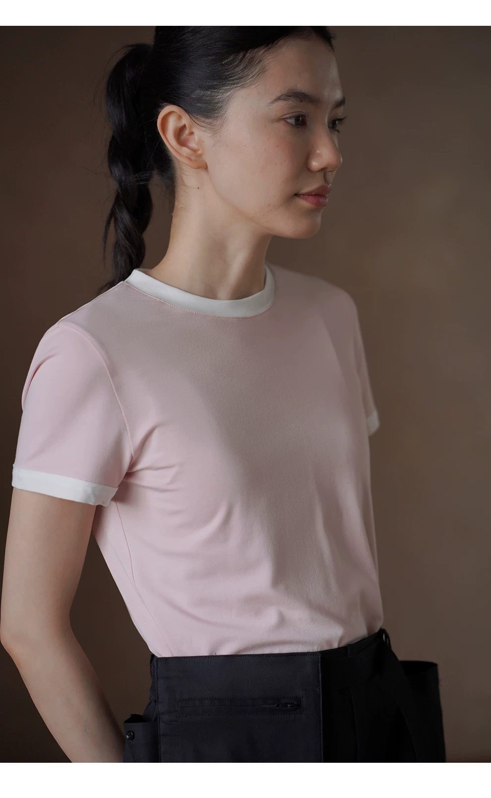 高支莫代爾霧面軟糯撞色領口減齡層次感基礎款短袖T恤女,高支莫代爾霧面軟糯撞色領口減齡層次感基礎款短袖T恤女,HBFS1153,高支莫代爾霧面軟糯撞色領口減齡層次感基礎款短袖T恤女,撞色領口,柔軟透氣