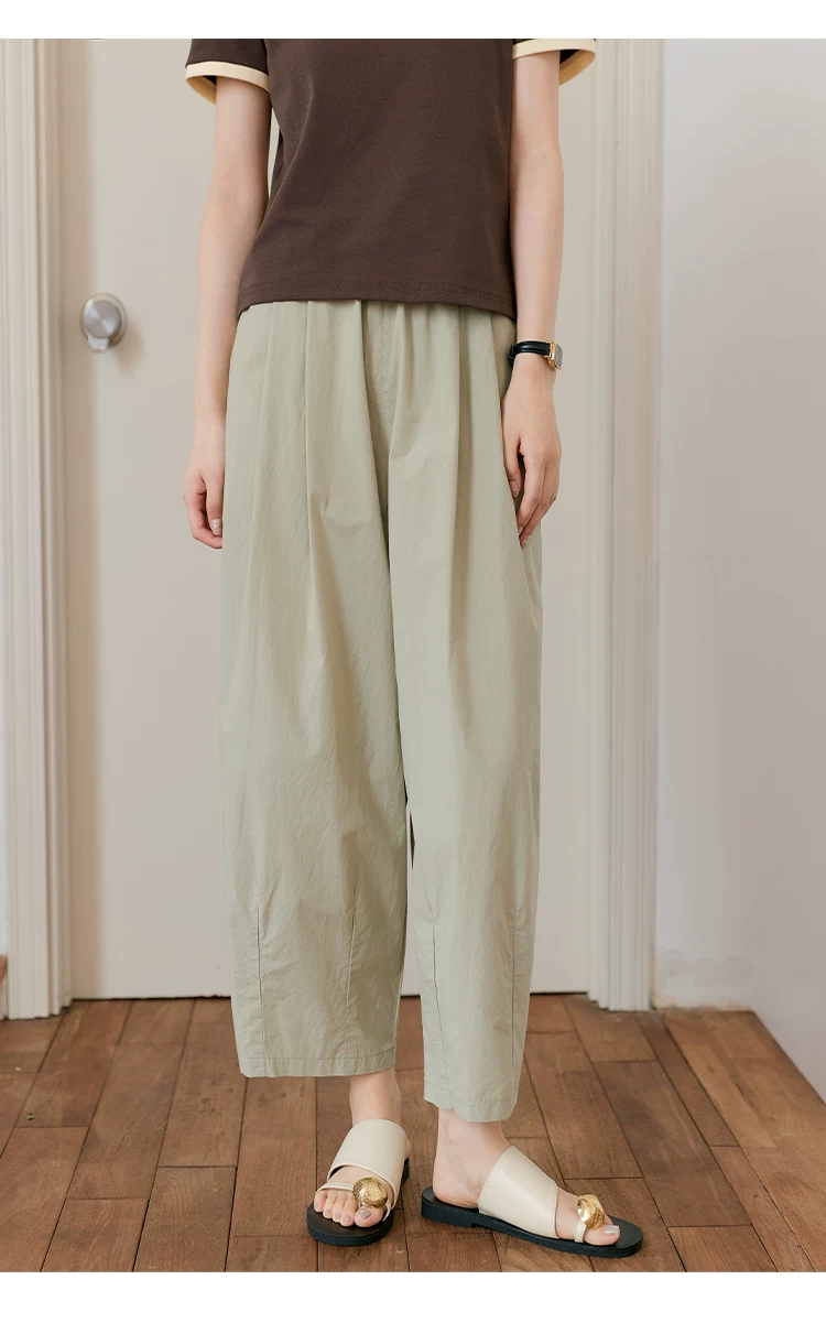 大尺碼寬鬆九分休閒褲女2026新款蘿蔔褲女薄款夏季卡其色褲子,大尺碼寬鬆九分休閒褲女2026新款蘿蔔褲女薄款夏季卡其色褲子,HBFS3057,大尺碼寬鬆九分休閒褲女2026新款蘿蔔褲女薄款夏季卡其色褲子,中大尺碼,遮肉廓形